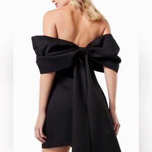 Elliatt Calypso Bow Detail Mini Dress In Black